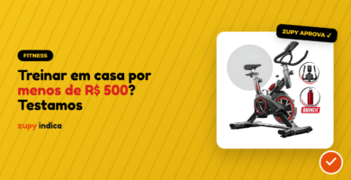 Bike de spinning compacta com roda de inércia de 6kg